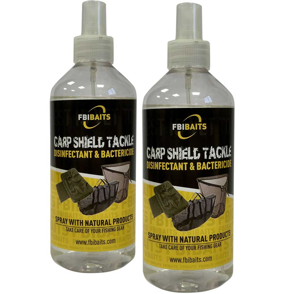 Carp Shield  Tackle FBI Baits disinfettante spray 500 ml elimina 99% batteri attrezzature carpfishing